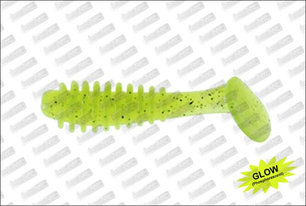 REINS Mini Bubbling Shad 2'' #129 Glow Chart Silver