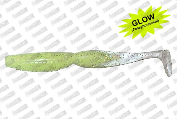 MEGABASS Spindle Worm 4'' #HF Chart Glow Core