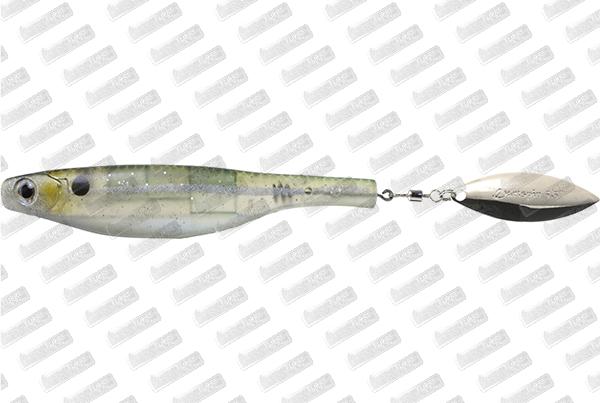 A BAND OF ANGLERS Hyperlastics Dartspin Pro 5 1/2 #Glass Minnow/Silver