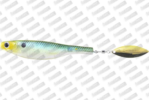 A BAND OF ANGLERS Hyperlastics Dartspin Pro 5 1/2 #See Through Greenback/Gold